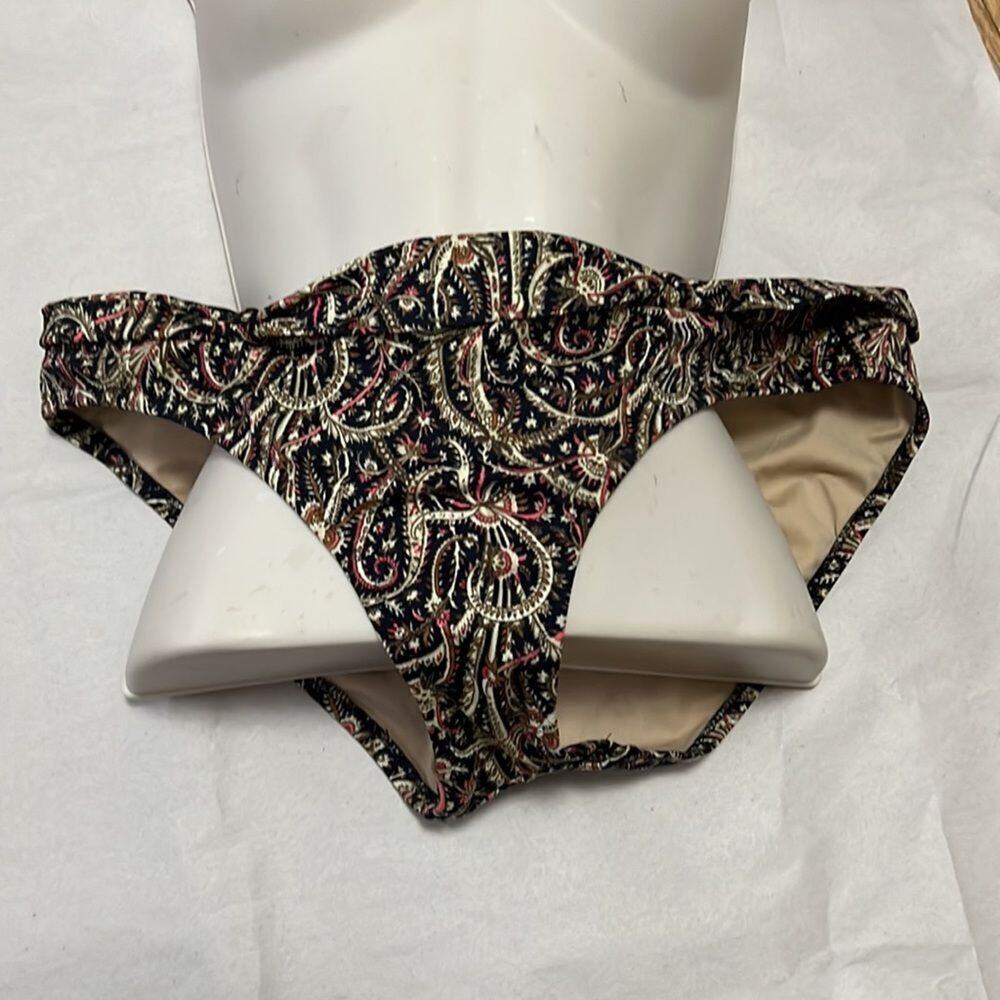 J.CREW FEATHER PAISLEY BIKINI BOTTOM SIZE M